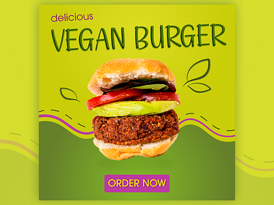 Vegan Burger ad design graphic design igpost vegan