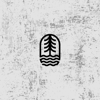 Lake and Pine Logo black branding design logo logotype minimal minimalist nature logo pine and lake pine logo simple unique tree wood woodwork