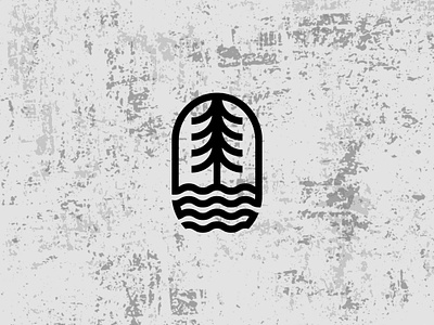 Lake and Pine Logo black branding design logo logotype minimal minimalist nature logo pine and lake pine logo simple unique tree wood woodwork