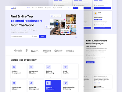 Job board Landing page design 3d accessible animation branding clear design graphic design illustration job board job board design landing page landing page design logo motion graphics typography ui user experience user interface ux