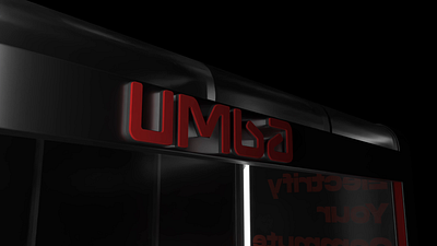 UMBA Station 3d 3d animation 3d model ads animation blender branding bus station charging station design electric futuristic graphic design photorealistic sifi umba