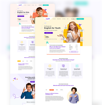 Online English School for Kids https://langaroo.com design educational ui ux ui design web