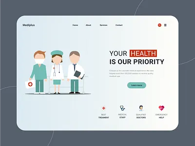Healthcare Website figma landing page design modern design ui ui design web design website