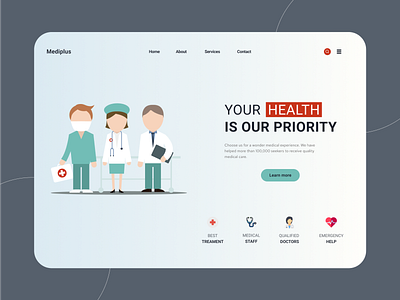 Healthcare Website figma landing page design modern design ui ui design web design website