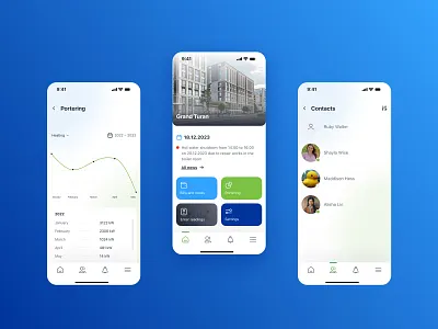 Real Estate App Concept app blue concept flat green light minimalism open osi real estate ui