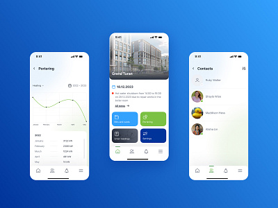 Real Estate App Concept app blue concept flat green light minimalism open osi real estate ui