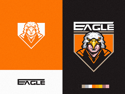 Man eagle logo branding design graphic design identity illustration logo man eagle logo mark tshirt vector