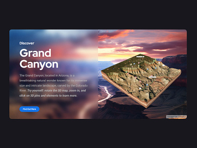 Discover Grand Canyon 3D Map 3d map 3d map generator grand canyon infographic interactive mapping mountains usa