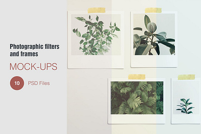 Photographic filter and Frame Mockup fuji instax mockup instagram mini mockup mockups polaroid mockup wide