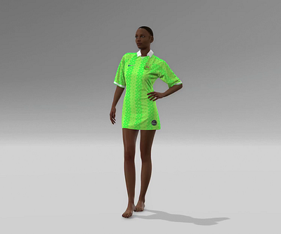 Marine Serre x Nike 3D digital catsuit & jersey 3d animation ar art augmented reality avatar design digital fashion garment kristina vilyams marine serre nft nike ux xr