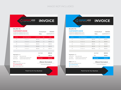 Professional Modern Business Invoice Design business invoice design corporate invoice design creative design creative invoice design design graphic design illustration invoice invoice design modern invoice design pirignex professional invoice design unique design unique invoice design