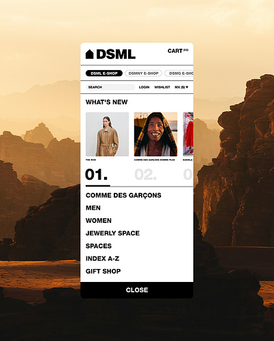 DSML UI-UX Concept concept dsml ecommerce fashion sabbath ui ux web design