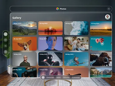 VR Gallery figma future gallery landing page photos trending ui ux
