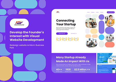 Redesign website Amikom Business Park amikomwebsite incubator sandbox startupwebsite ui uiux websitedesign