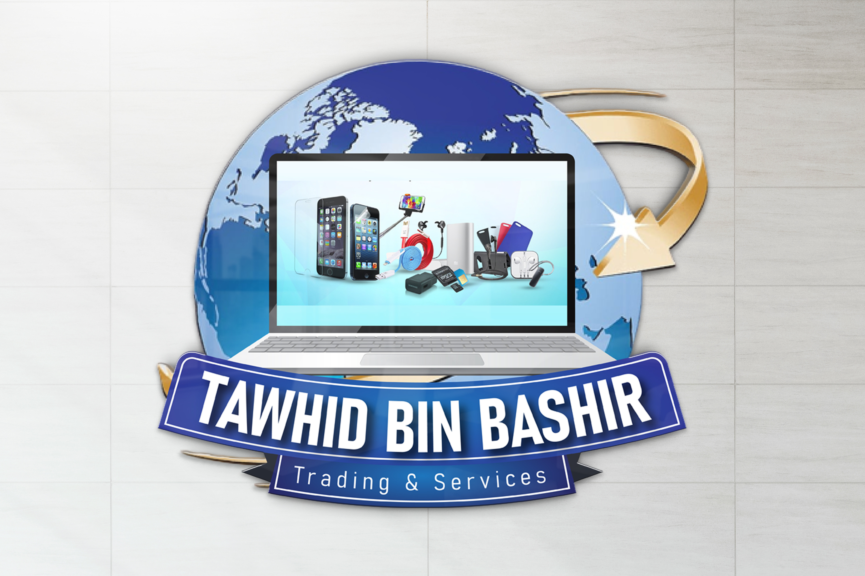 Logo Design For Tawhid Bin Bashir Company 3d accososory banner branding business company cover graphic design logo logo design