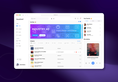BookShelf Dashboard book bookshelf dashboard design figma ui user user experience user interface ux uxxui webapp webdesign