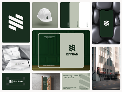 Elysian Logo brand brand identity branding colorful design identity logo logo design modern property real estate