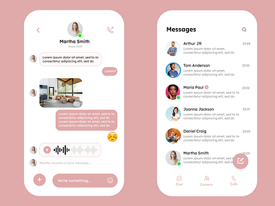 Chat App - Mobile Design app branding design graphic design logo typography ui ux vector