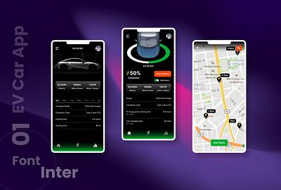 EV Car App car car app ev experience figma interface mobile mobile app mobile design photoshop ui user ux ux ui