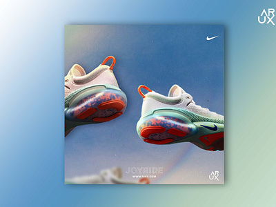 joyride nike social media ad arshddux 3d animation branding graphic design logo motion graphics nike shoe