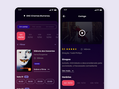 Theater App app app design mobile movie theater ticket ui design