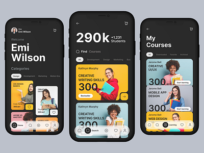 Online courses app figma mobile app online courses study app uiux