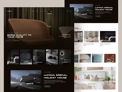 Crafting Comfort: Lumina's Contemporary Furniture Experience contemporarydesign designinspiration furnituredesign furnitureshowcase homedecor interiorinspiration minimal minimaliststyle modernliving trend uiuxinspiration userexperience webdesign
