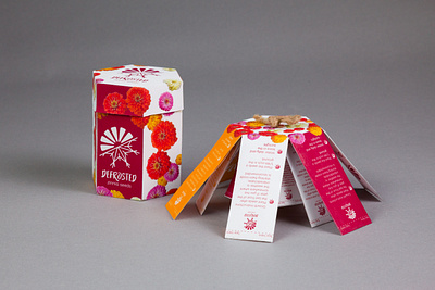 Defrosted Packaging branding defrosted graphic design packaging design seed packaging zinnia flowers zinnia seed packaging