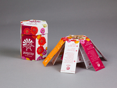 Defrosted Packaging branding defrosted graphic design packaging design seed packaging zinnia flowers zinnia seed packaging