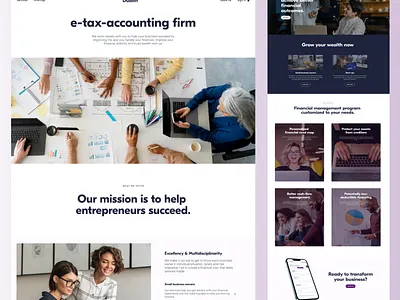 Website design for a finance/accounting company Figma template accounting accounting website business website corporate website figma finance company website minimal design saas template website design