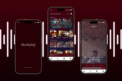 Muzikplay - Streaming Music Mobile App 3d application branding graphic design logo music streaming ui