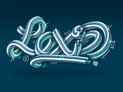 Lexie 3d 3d art 3d type custom type hand drawn illustration lettering lettering art lexie type typography