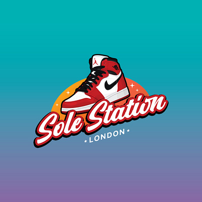 Sole Station London Logo app branding creative design design design mockup funncy logo graphic design illustration logo london nike shoes logo sneacker sole station london typo typography ui ux vector