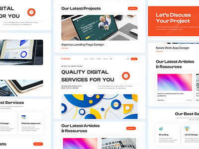 Digital Agency Landing Page Design. agency apps branding case study design designer figma design graphic design hero section illustration landing page logo mobile app ui ui design ui ux user interface web design web ui website