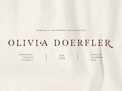 Olivia Doerfler Photography Full Rebrand brand design brand designer brand development brand identity branding design graphic design illustration logo modern brand design modern branding photographer branding photographer logo simple logo design subtle logo design vector wedding photographer logo