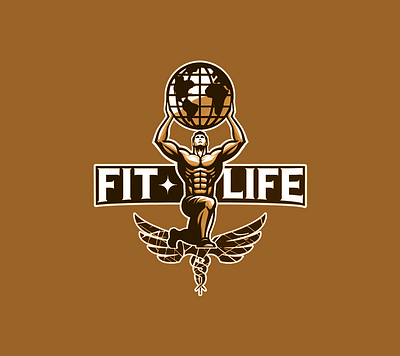 Fitlife branding graphic design logo