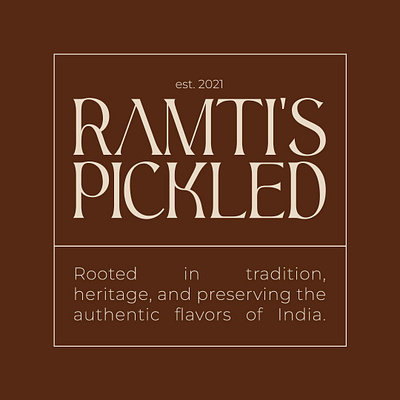 RAMTI'S PICKLED LOGO DESIGN brand design brand designer branding design graphic design illustration logo vector