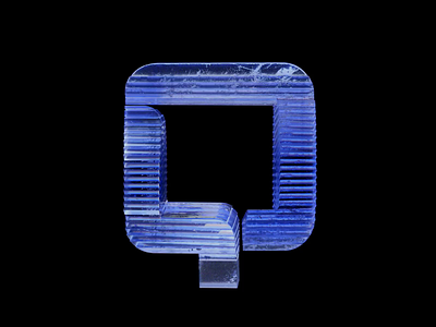 Floating letter "Q". 3D Motion. 3d 3d design ai animation art direction art director c4d design experiment float ice identity letter mograph motion motion design motion graphics redshift type typography