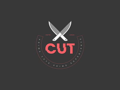 CUT cut logo modern butcher shop modern logo
