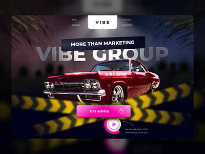 VIBE GROUP 3d animation branding concept graphic design landing page logo marketing motion graphics site ui ux web
