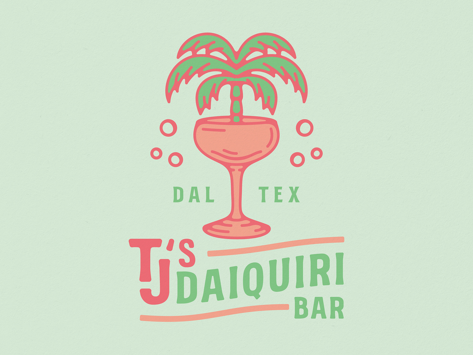 TJ's Daiquiri Bar Branding (Unused Concept), 2023 by Nicole Sgroi on