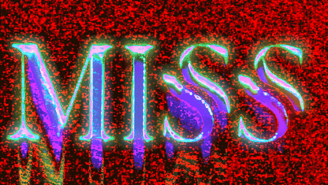 Miss The Rage Title Card 2d animation glitch motion graphics typography