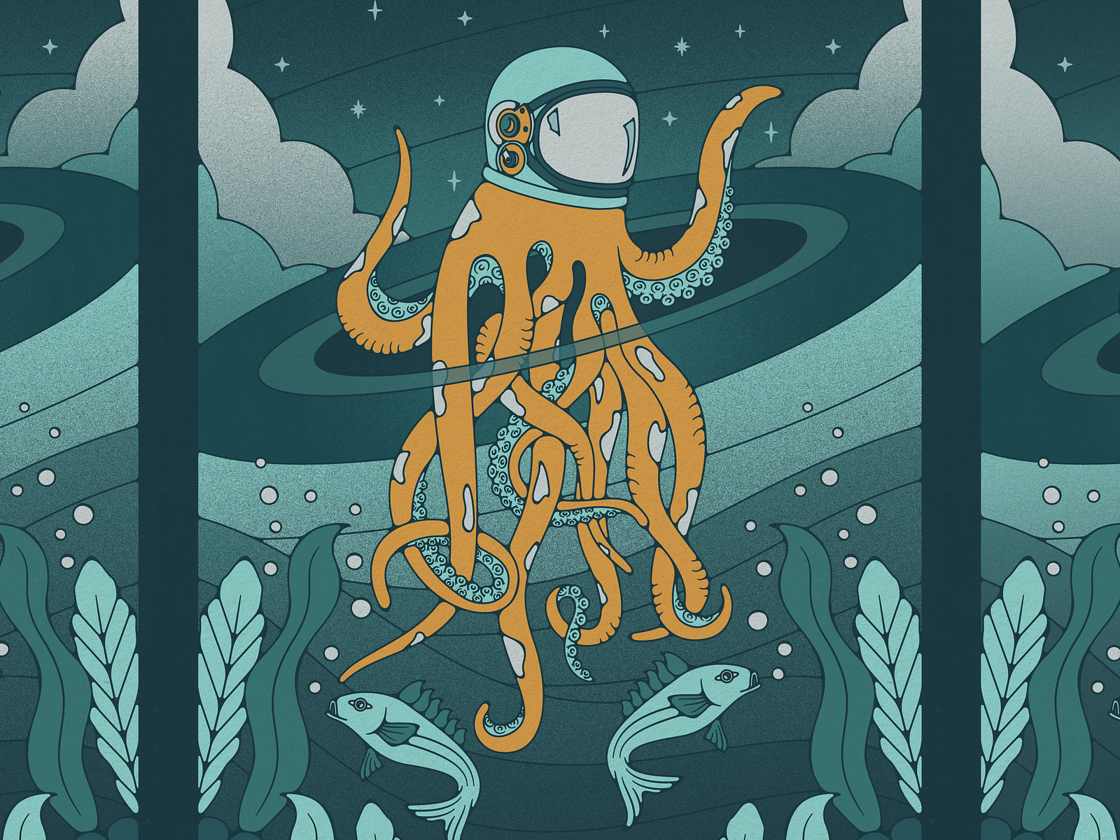 'Lost In Space, Lost At Sea' Illustrated Poster, 2023 by Nicole Sgroi ...