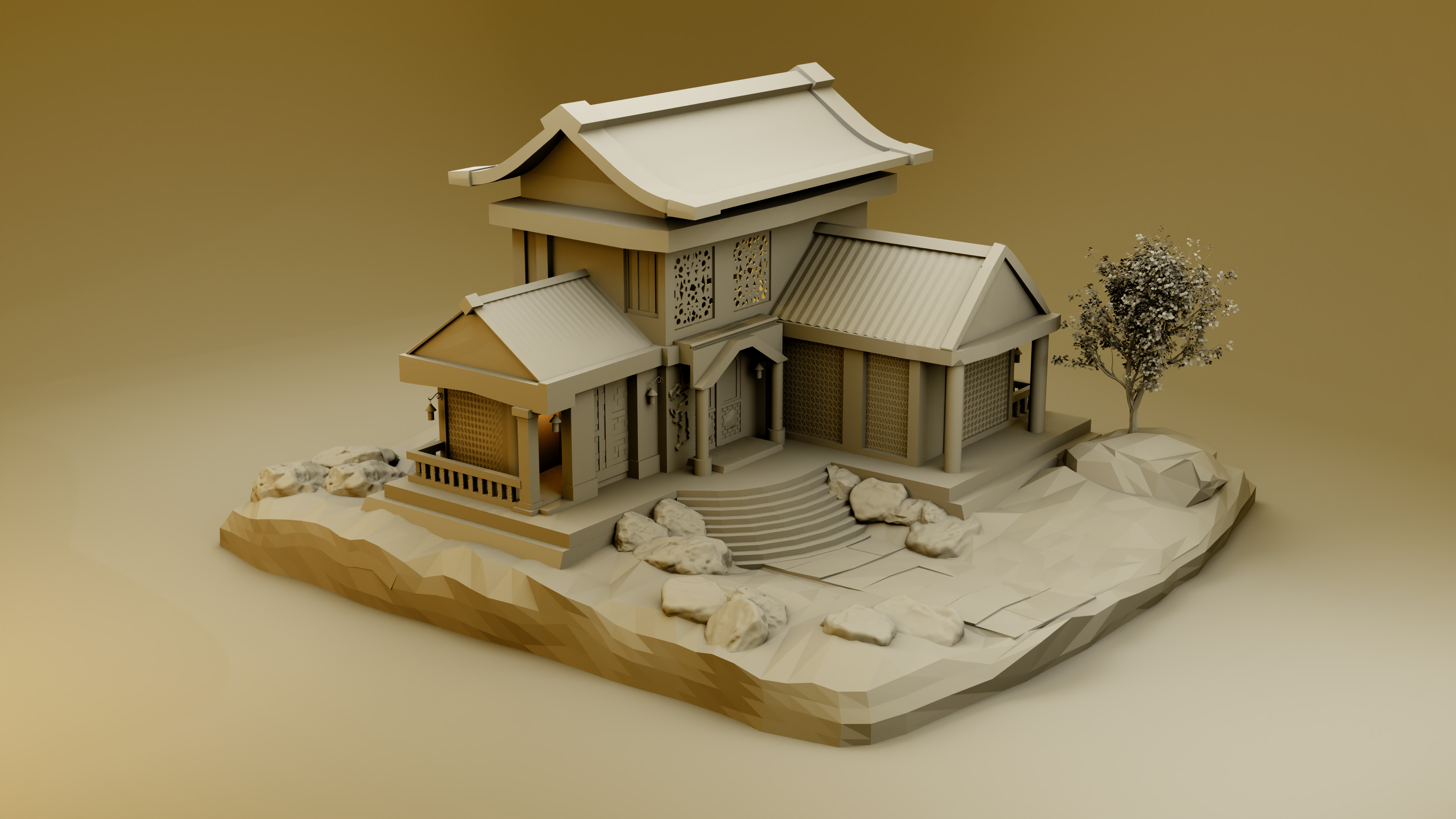 Forest House 3d 3d icon branding design graphic design house icon illustration logo modeling motion graphics ui ux vector