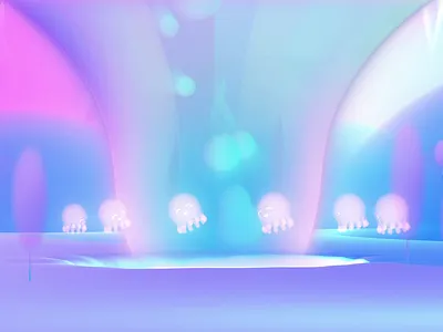 Slumber Haven 3d 3dillustration animation blender c4d characters cute dream dreamland flow game design haven icon motion rainbow torrent