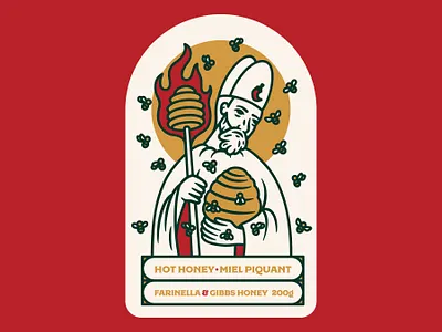 Hot Honey Label brand brand design brand identity branding business character colorful creative design digital drawing graphic design illustration illustrator label design merch merchandise package design print procreate