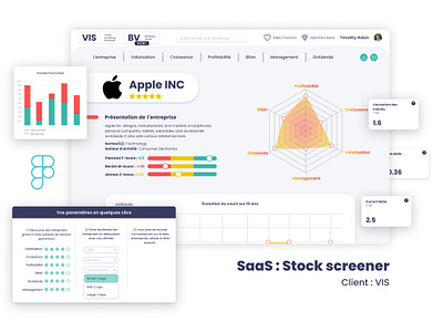 The Stock Screener App - Value Investing Screener figma finance interface desktop resposiv app saas ui ui design