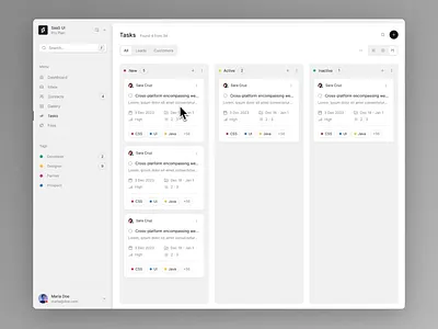 SaaS UI Pro - Float Sidebar animation chakra ui dashboard projects sidebar tasks ui