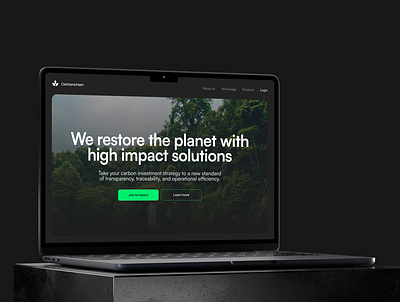 Carbonchain | Credit carbon platform based on blockchain productdesign ui ux web