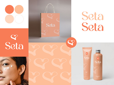 Logo Seta - Skincare products color palette graphic element logo pantone 2024 product design skincare